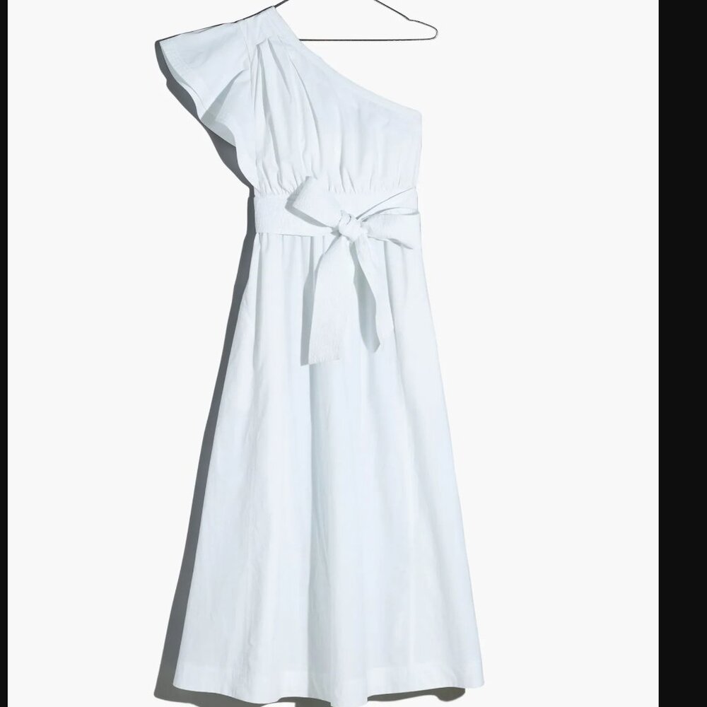 Ruffled One-Shoulder Midi Dress